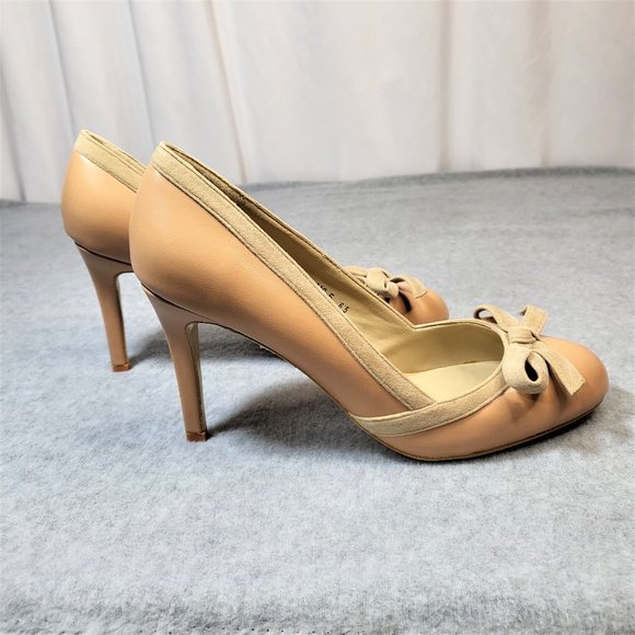 * So Me Nude Pump With A Bow On Vamp & 3 1/2 Inch Heel - Picture 6 of 8